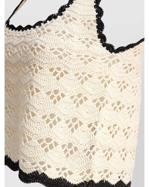 Zimmermann Natural Rhiannon Crochet Relaxed Fit Tank Top