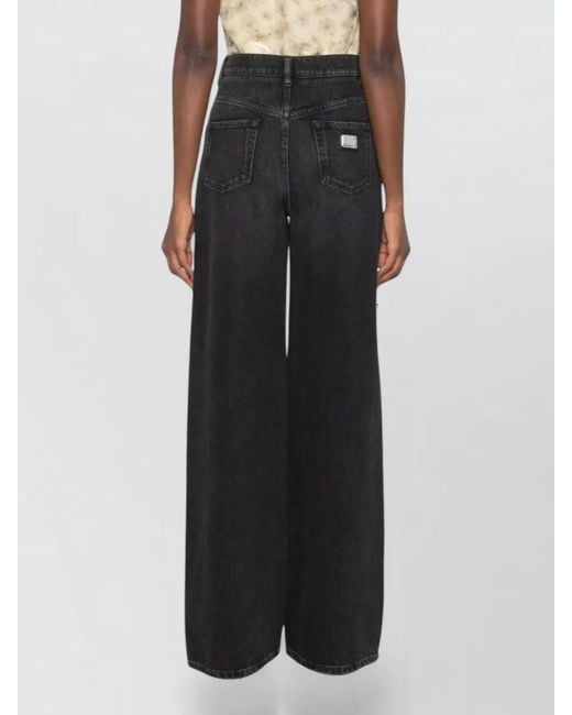 Dolce & Gabbana Black Wide-Leg Denim Jeans