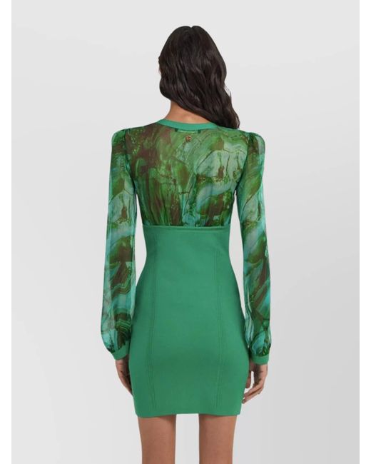 Roberto Cavalli Green Mini Dress