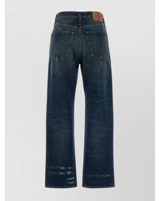 Prada Blue Denim Straight-Leg Trousers