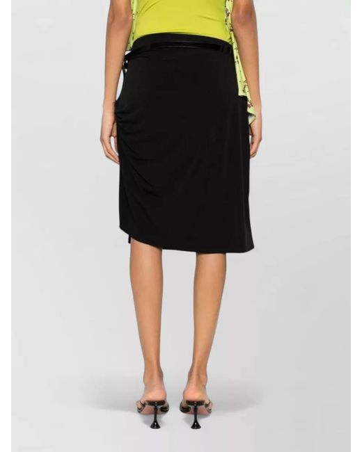 Coperni Black Asymmetric Midi Skirt