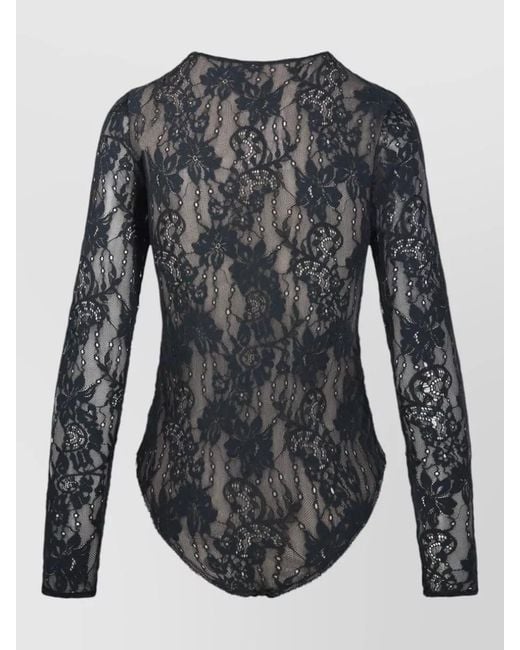 Zimmermann Gray Lace Bodysuit