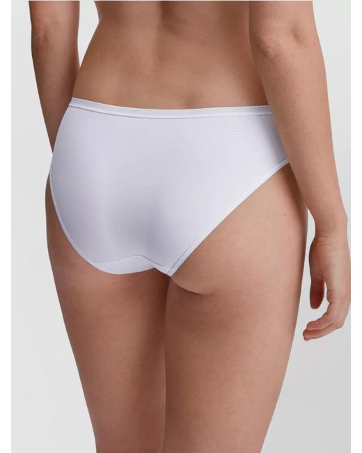 Calida White Loungewear Underwear Slip Elastic Waistband Seamless Straps