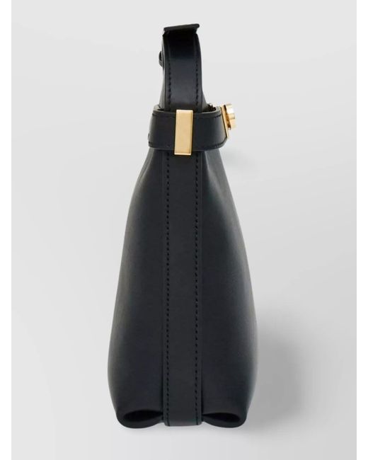 Ferragamo Black Hug Pouch Mini Leather Crossbody Bag