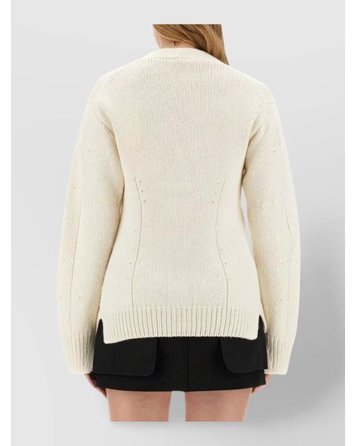 Helmut Lang Black Cashmere Wool Tailored Cardigan