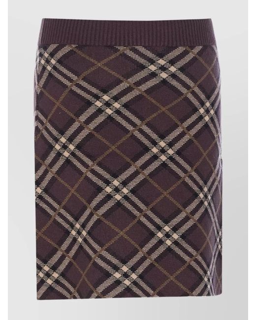 Burberry Multicolor Cashmere Check Mini Skirt