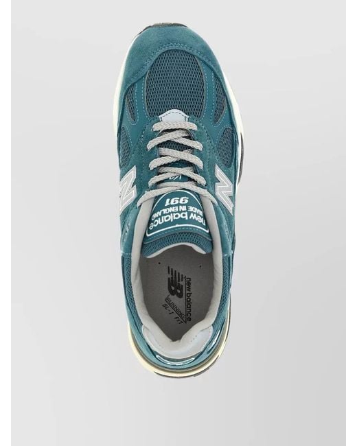 New Balance Blue Suede Low-Top Sneakers for men