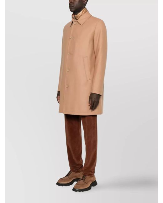 Herno Natural Single-Breasted Coat for men