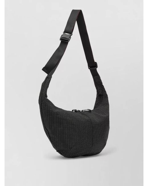 Comme des Garçons Black Grid Check Pattern Large Crossbody Bag for men