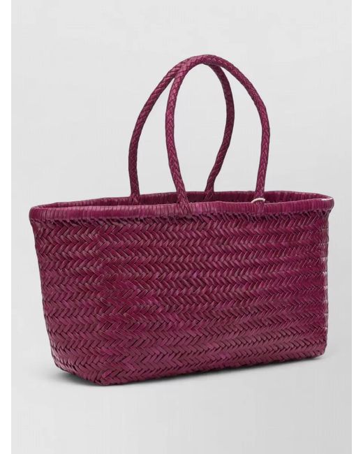 Dragon Diffusion Purple Leather Shoulder Bag