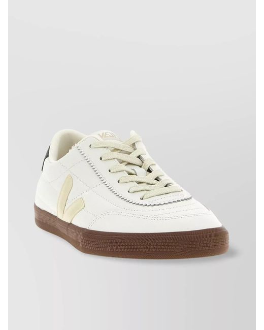 Veja White Leather Low-Top Sneakers for men