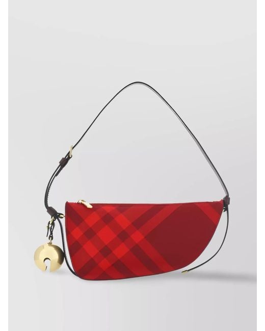 Burberry Red Shield Mini Leather Shoulder Bag