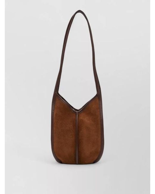 Hereu Brown Calella Leather Mini Bucket Bag