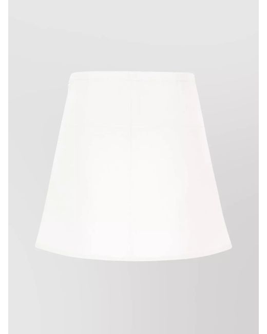 Courreges White Mini Wrap Skirt