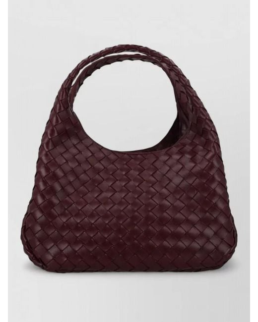 Bottega Veneta Purple Campana Leather Tote Bag