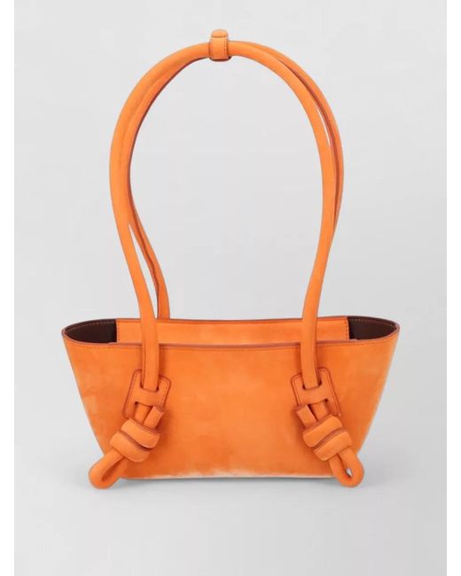 Hereu Orange Leather Mini Shoulder Bag