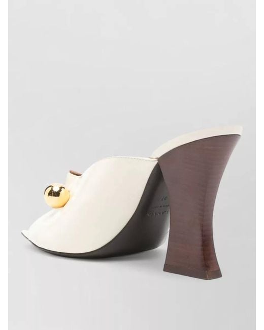 Lanvin Blue Mules Pumps Neutrals Peep Toe Pointed