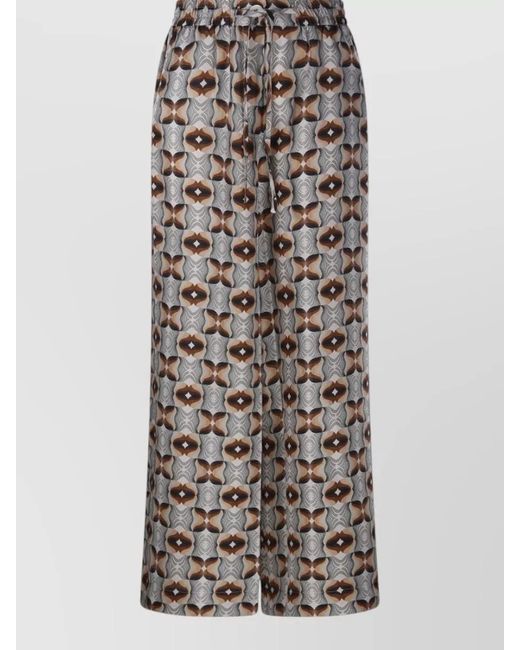 Pierre Louis Mascia Gray Silk Trousers