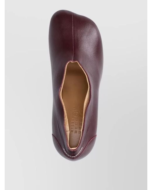 MM6 by Maison Margiela Purple Nappa Leather Anatomic Court Shoes