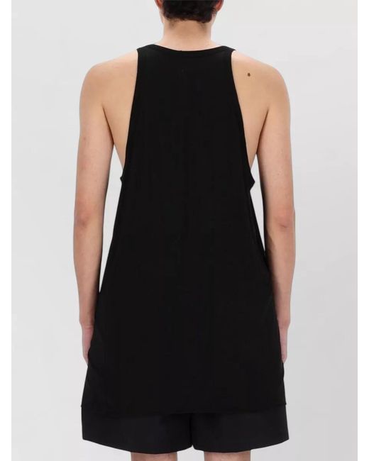Rick Owens Black Cotton Tank Top for men
