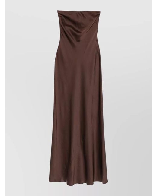 Forte_forte Brown Strapless Maxi Dress