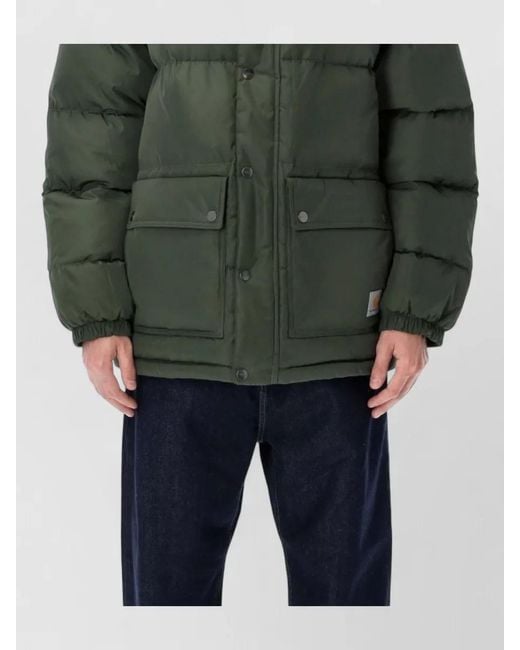 Carhartt Green Recycled Polyester Puffer Jacket for men