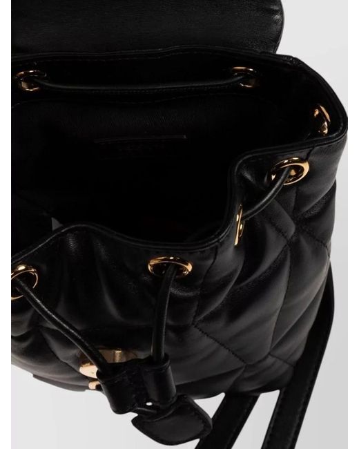 Versace Black Kleio Lambskin Quilted Backpack