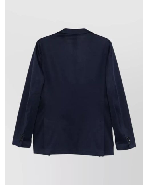 Lardini Blue Single Breasted Jacket Notch Lapel Design for men