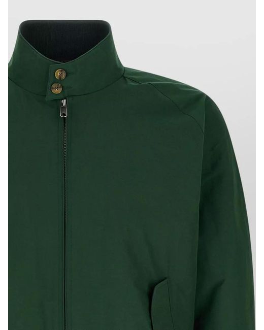 Baracuta Green Harrington G9 Jacket High Collar Ribbed for men