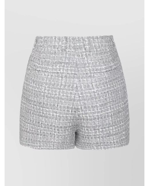 Dolce & Gabbana Gray Embroidered Tailored Shorts