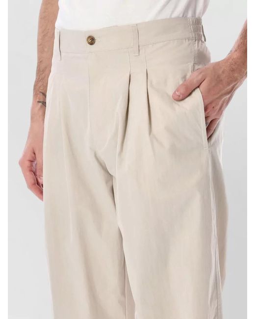 Isabel Marant Natural Pleated Loose-Fit Trousers for men