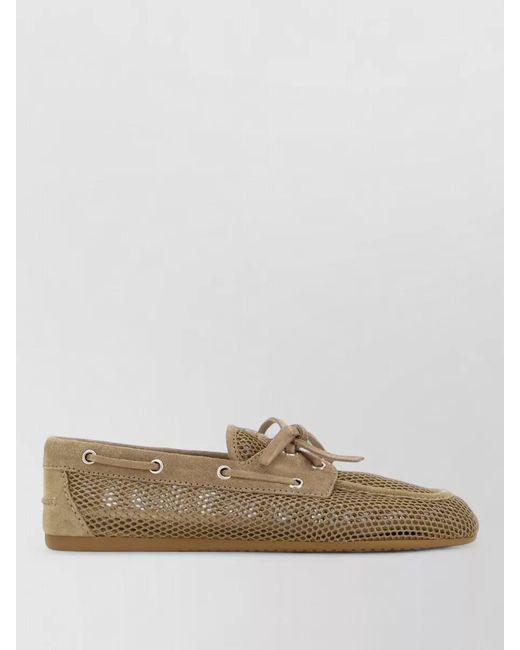 Miu Miu Brown Mesh Loafers