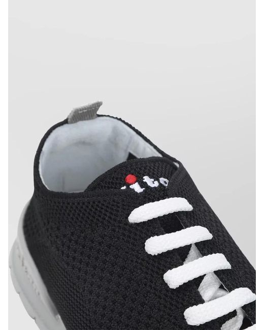 Kiton Blue Lightweight Knit Sneakers Breathable Mesh Upper for men