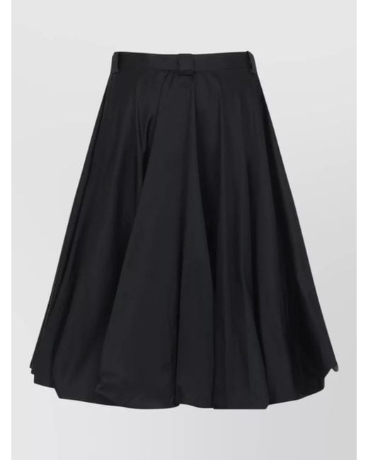 Balenciaga Black Silk Balloon Bermuda Shorts Mid Waist