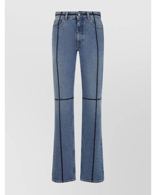MM6 by Maison Margiela Blue Denim Straight-Leg Jeans