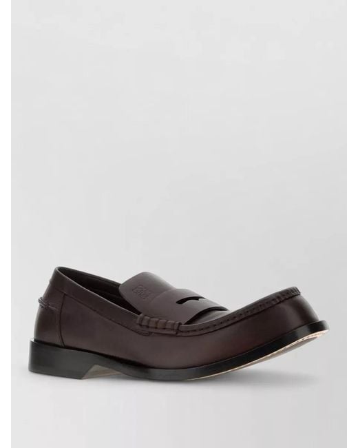 Loewe Multicolor Bobine Leather Loafers Stitched Detailing Sole for men