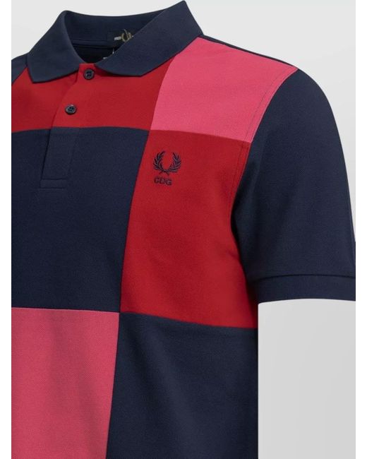 Comme des Garçons X Fred Perry Colorblocked Polo T-Shirt for men