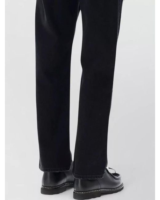 Represent Black Denim Mid-Rise Straight-Leg Jeans for men
