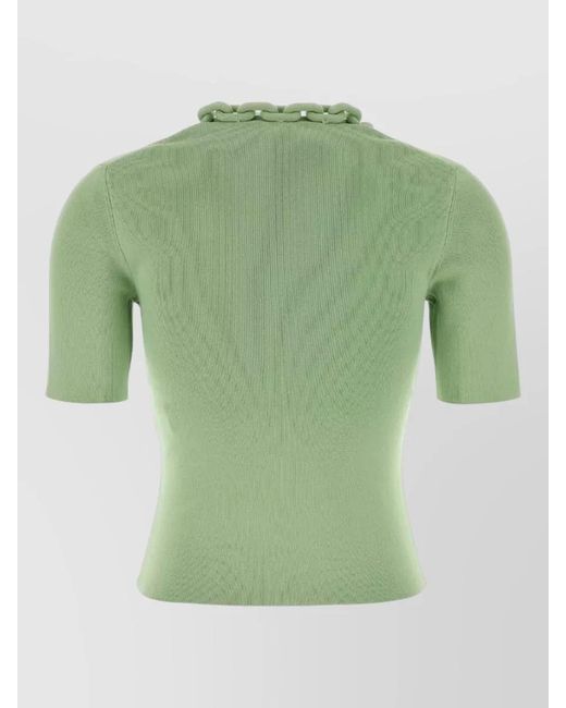 Rabanne Green Silk Blend T-Shirt