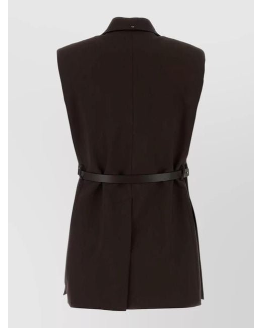 Sportmax Black Gettone Stretch Viscose Tailored Waistcoat