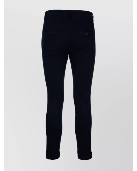 Dondup Blue Regular-Leg Trousers for men