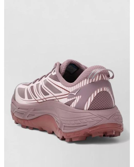 Hoka One One Pink Mesh Sneakers Pull Tab Rubber Sole for men