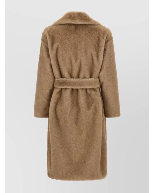 Herno Natural Belted Faux Fur Coat