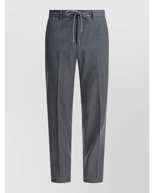 Briglia 1949 Gray Tailored Trousers Belt Loops Drawstring Waist