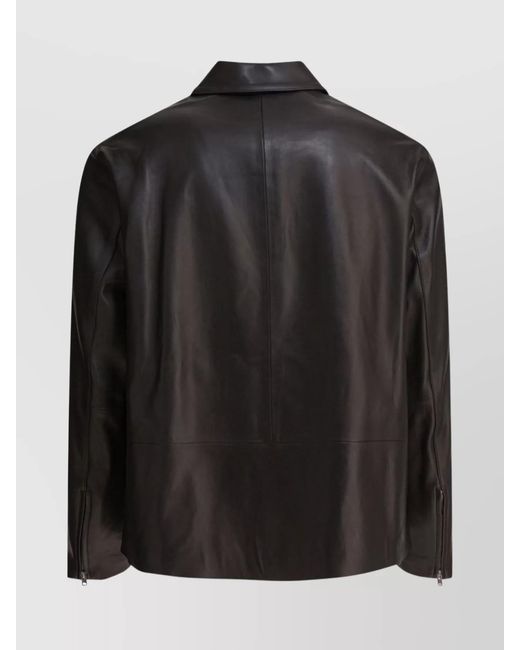 Vince Black Lamb Leather Jacket for men