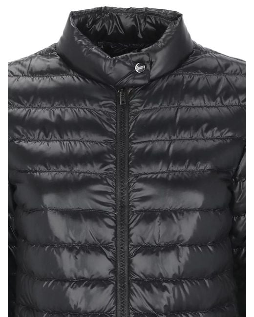 Herno Black Quilted Down Puffer Jacket High Neck