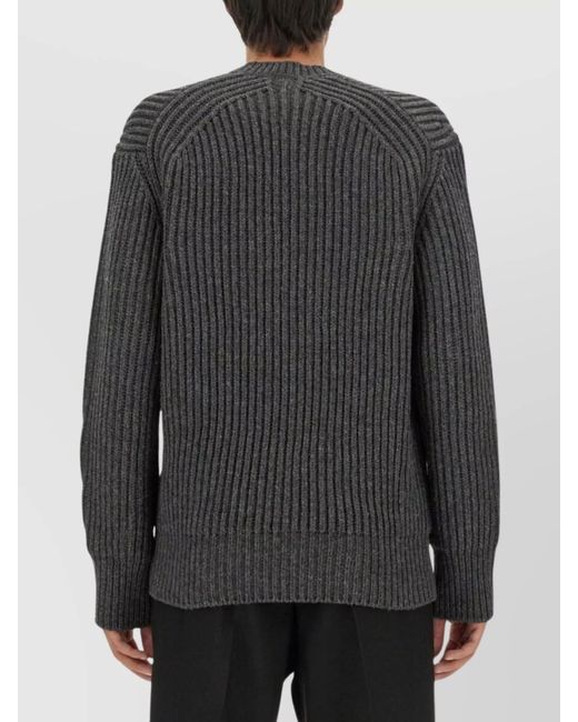McQueen Gray Oversized Wool Jumper for men