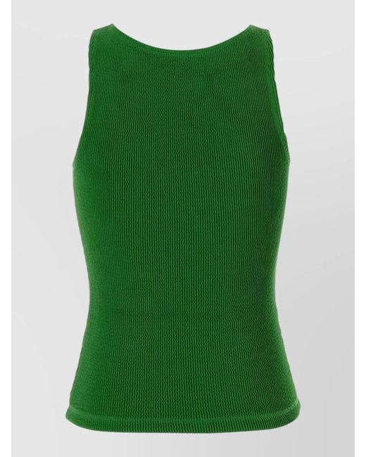 Loewe Green Stretch Nylon Ribbed Tank Top