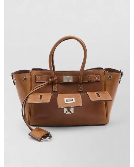 Balenciaga Brown Bel Air Carry-All Bag Mini
