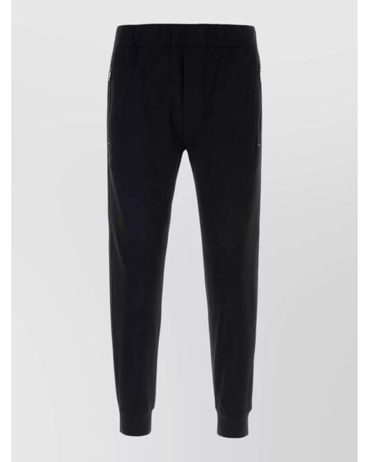 Prada Blue Stretch Cotton Pants Side And Back Pockets for men
